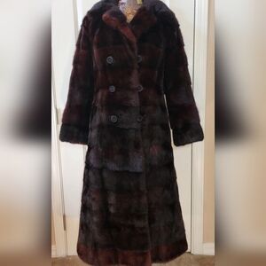 LEAFGREN Vintage Mink Full Length Coat, Dark Auburn